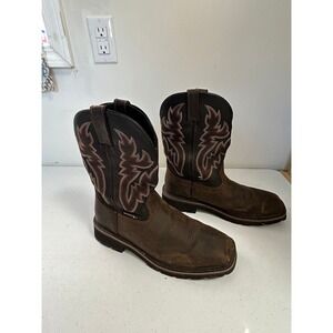 Wolverine Waterproof Plus Composite Toe Work Boots Mens 10EW Leather Square Toe